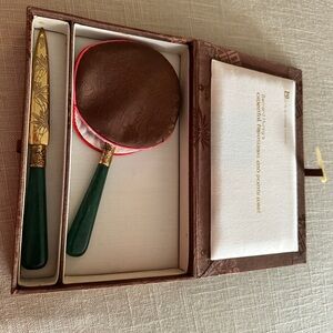 Bernard Hurtig Letter Opener and Magnifying Glass